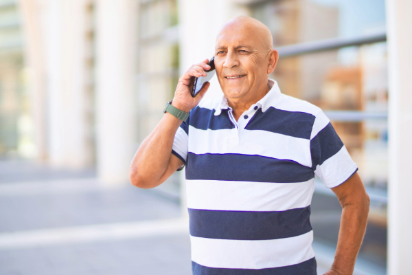 man using a cellphone